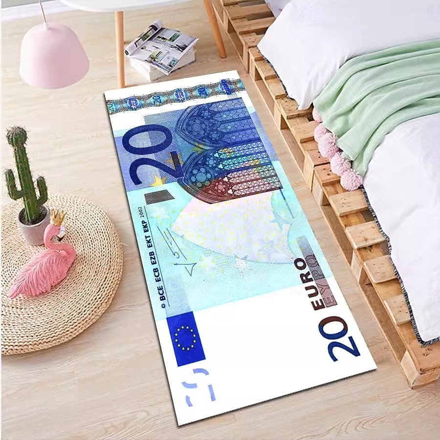 tapis créatif en forme de dollar, tapis de sol au design monétaire pour la cuisine, la chambre, la table de chevet, l'entrée et la décoration de la maison de 2026 ? $20.99 –P1
