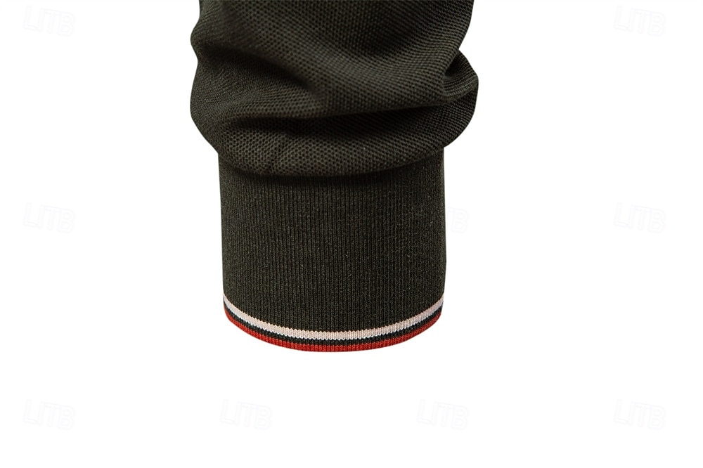 Hombre Polo Trabajo Negocio Cuello Vuelto Manga Larga Ocio Cómodo Plano Bloque de Color Puro Todas las Temporadas Ajuste regular Rojo rubí Negro Blanco Azul Marino Oscuro Gris claro Verde Ejército 2026 - $22.99 –P4