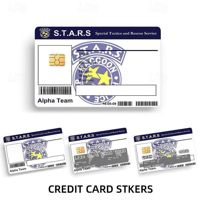 Набор из 4 скинов карт секретных агентов для косплея FBI/ICE Designs &подарочный набор наклеек матовый идентификатор &Декоративные наклейки для кредитных карт, персонализированные стильные наклейки 2026 - $12.99 –P17