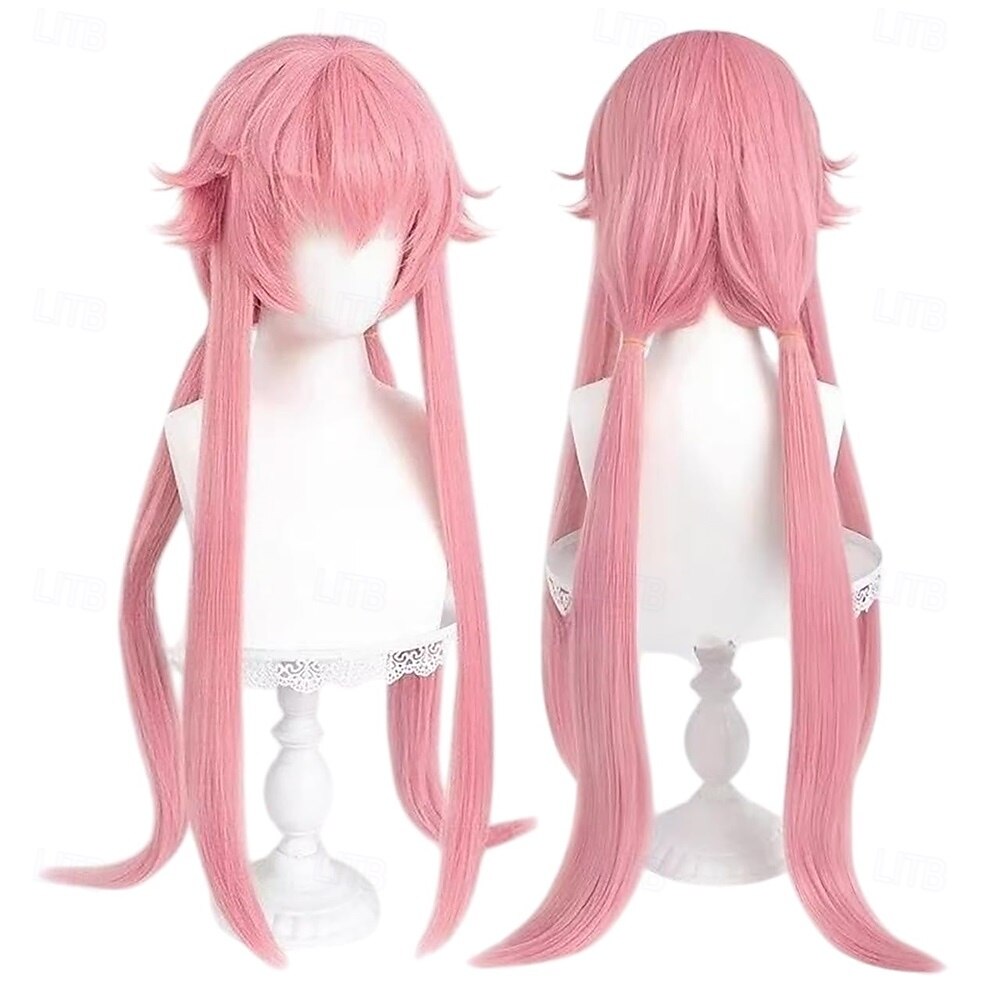 parrucca rosa da donna, capelli sintetici per feste, lunghezza 80 cm del 2025 a $25.99 –P3