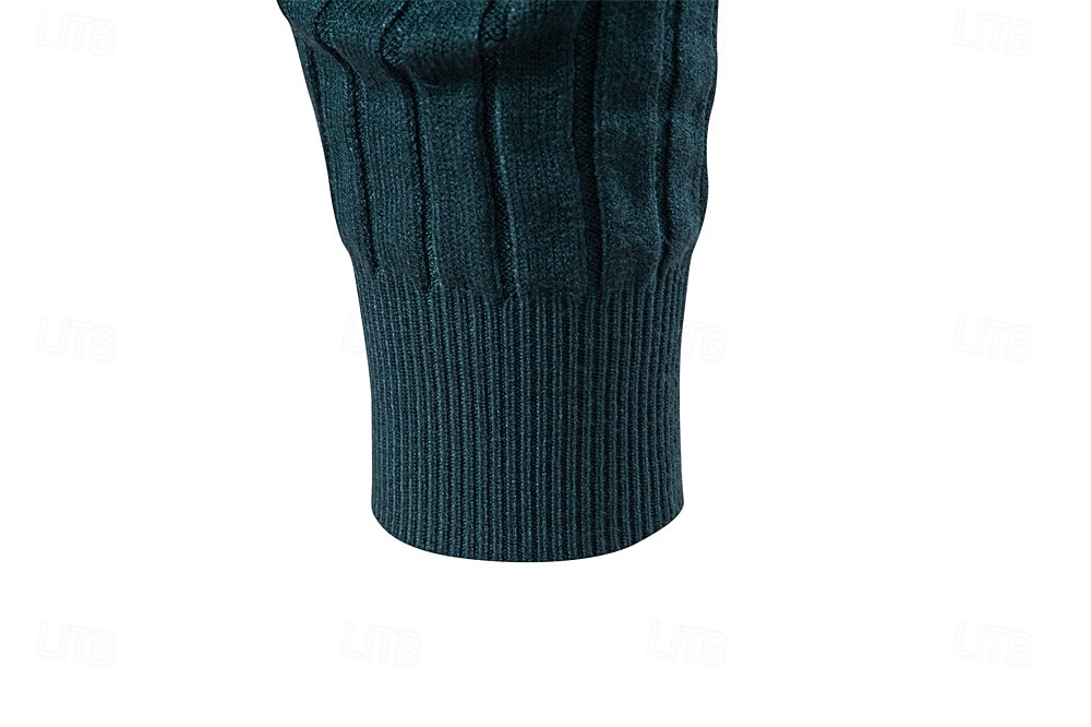 Homme Pull Tricoter Hauts Réguliers Couleur Unie Col roulé Élégant ancien École Vacances Vêtement Tenue Printemps Automne Noir Marine foncé S M L de 2026 ? $26.99 –P4