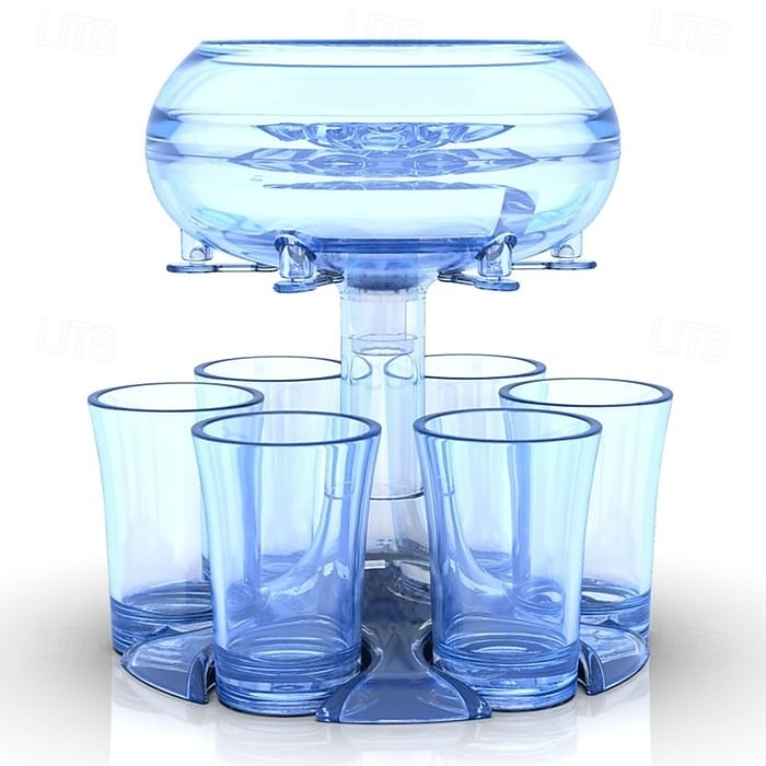 6 Shot Glass Dispenser and Holder Acrylic Liquor Dispenser Set with Cup Rack Durable Anti Drop Six Cup Pourer Perfect Bar Accessory Whiskey Vodka Drinkware Gift Set 2025 - $22.99 –P14