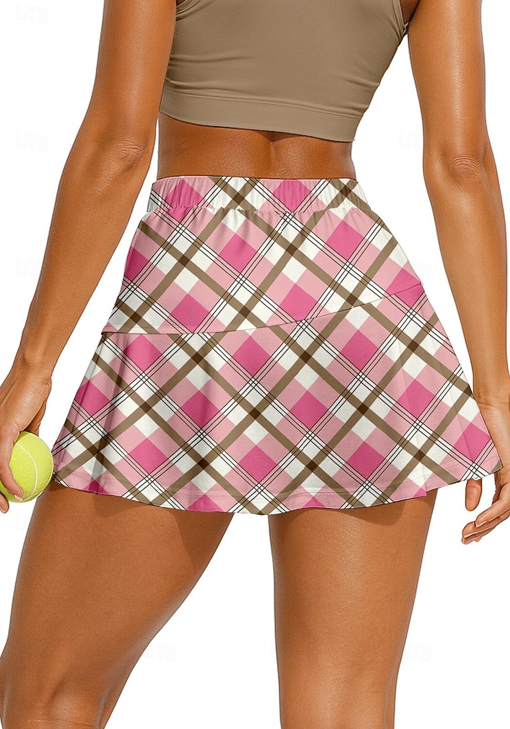 Mujer Graphic Cuadros A Cuadros Falda de tenis Retazos Bolsillo 2 en 1 UPF50+ Resistente a los rayos UV Con bolsillos Voleibol Tenis Bádminton Bermudas Vestidos Rosa Ropa de tenis 2025 - $14.39 –P2