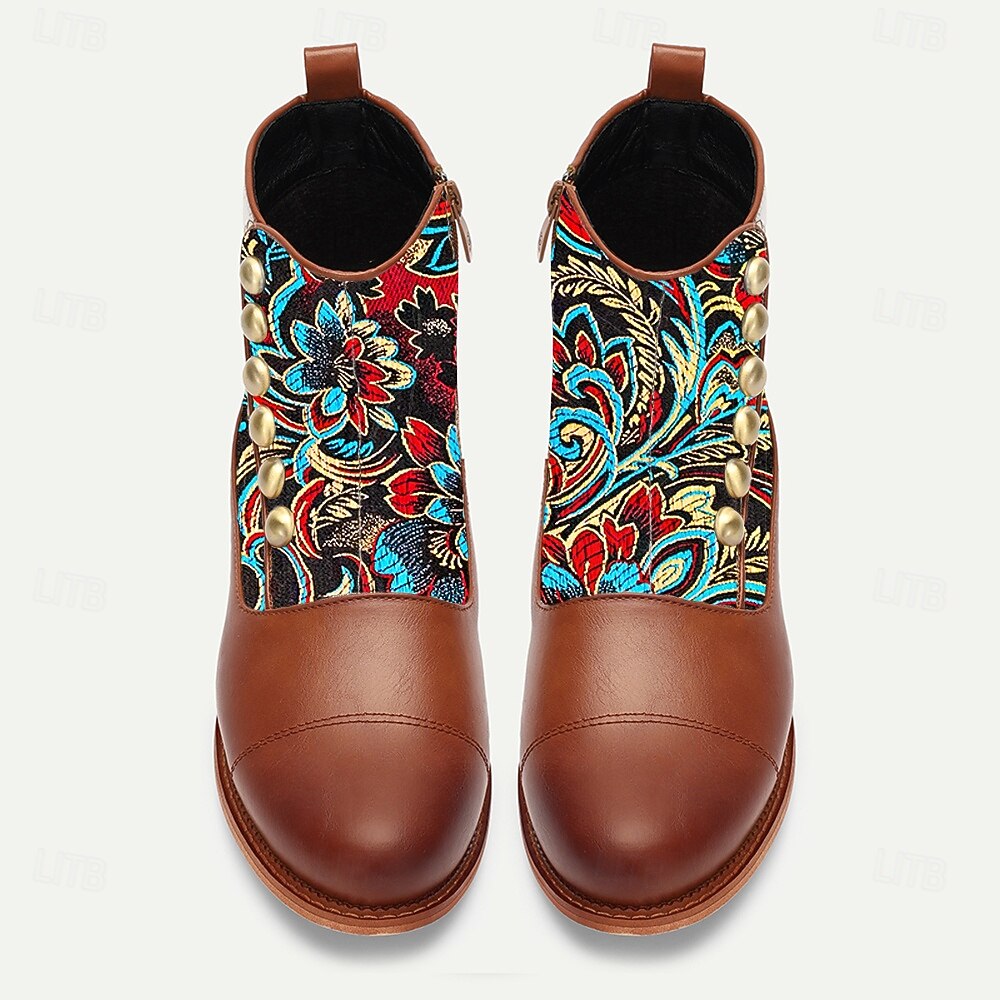 Homens Botas Caminhada Pele PU Tecido Jacquard Confortável Antiderrapante Respirável Botas / Botins Com Cadarço Marron Outono Inverno de 2025 por $46.99 –P5