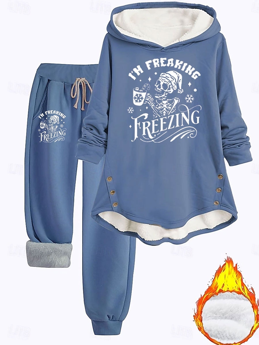 Mulheres Diário Moletom Manga Longa Com Capuz Gráfico Letra Com Cordão Imprimir Casual Diário Rosa Azul Cinzento Outono Ajuste Largo de 2025 por $44.99 –P1