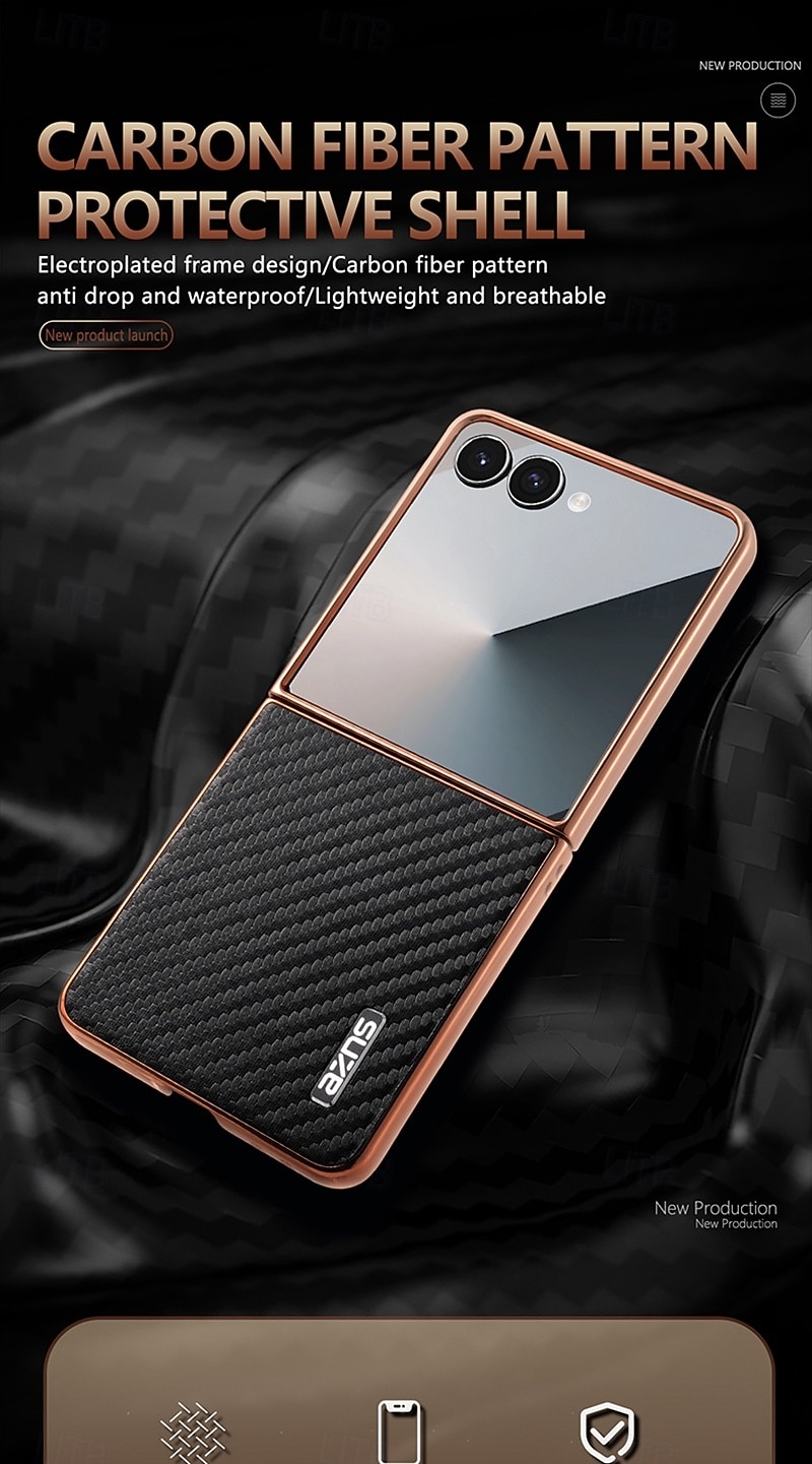 телефон Кейс для Назначение SSamsung Galaxy Z-флип 7 Z-флип 6 Z Flip 5 Z Flip 4 Кейс на заднюю панель Защита от удара Ретро ТПУ Кожа PU 2026 - $14.99 –P1