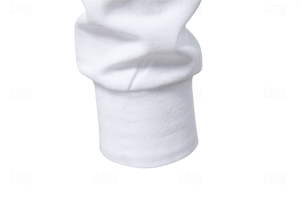 Herre Polo Arbeid Virksomhet Aftæpning Langermet Fritid Bekvem عادي Broderi Fargeblokk Alle årstider Normal Svart Hvit Mørk Marineblå Militærgrønn Lyseblå Polo 2026 - $21.99 –P25