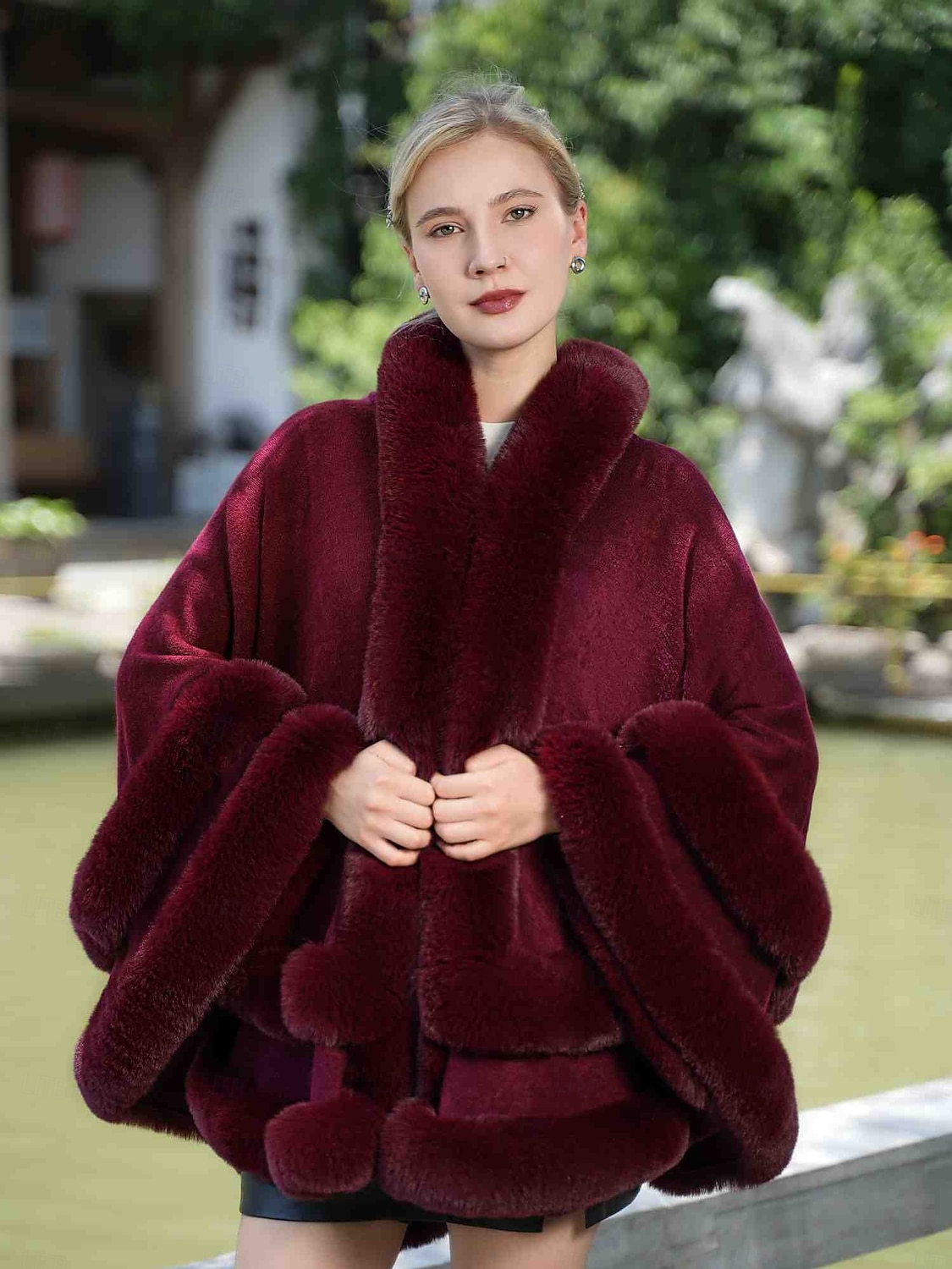 Écharpes en Fausse Fourrure Élégant Garder au Chaud Sans manches Manche Chauve-souris Polyester Boléros de Mariage Avec Couleur unie Pour Occasion Spéciale Automne & Hiver de 2025 ? $74.99 –P8
