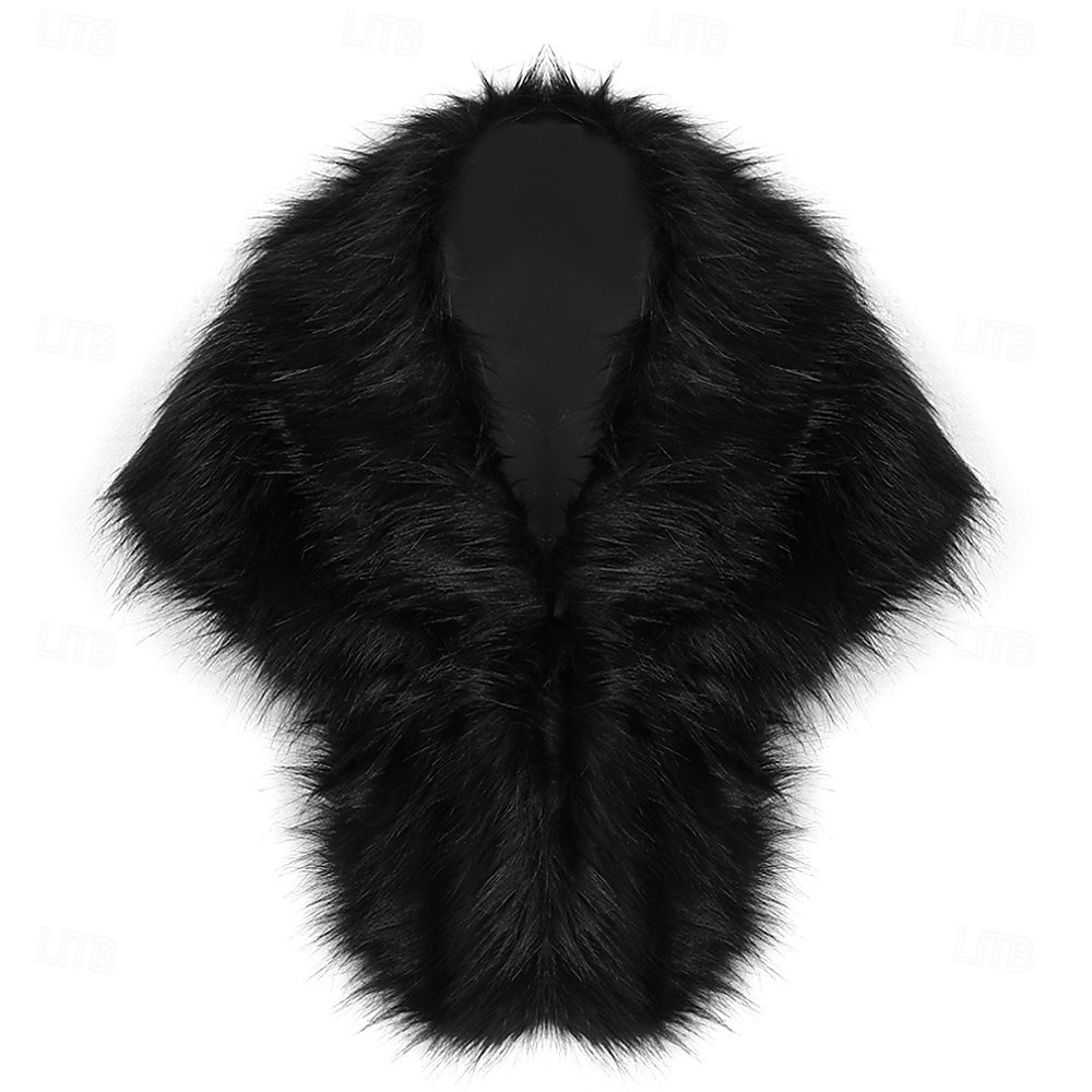 scialli e coprispalle in pelliccia sintetica da donna, sciarpe senza maniche per spose, sciarpe in pelliccia anni '20, stole in pelliccia da sposa con spilla, mantellina invernale in pelliccia per del 2025 a $39.99 –P2