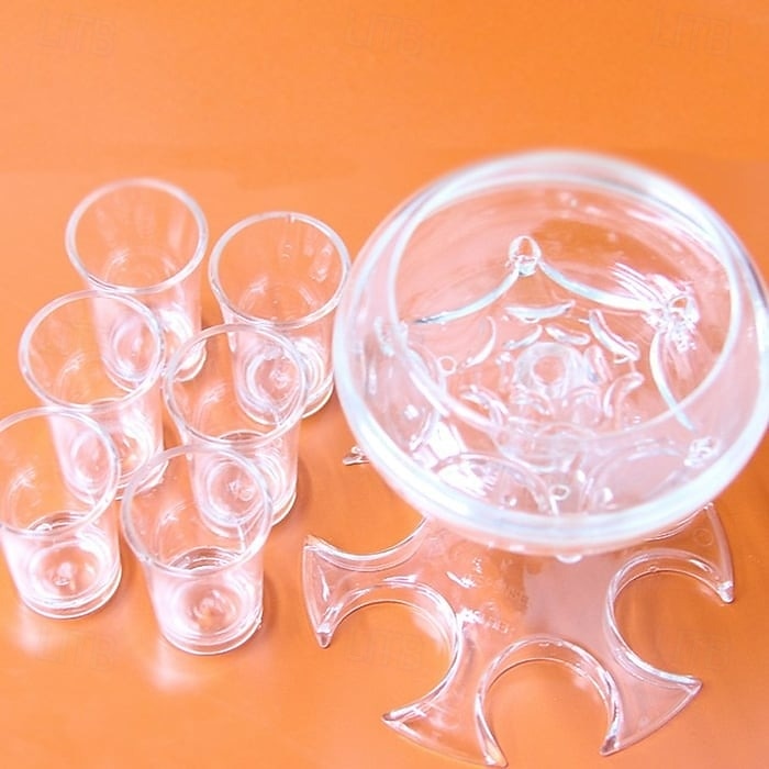 6 Shot Glass Dispenser and Holder Acrylic Liquor Dispenser Set with Cup Rack Durable Anti Drop Six Cup Pourer Perfect Bar Accessory Whiskey Vodka Drinkware Gift Set 2025 - $22.99 –P11
