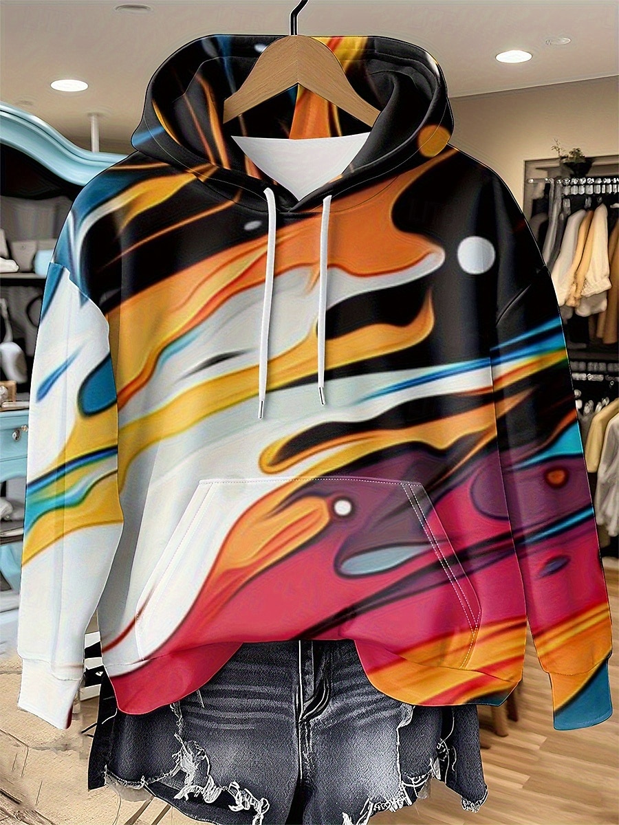 2026年 女性の3Dプリントビンテージボヘミアンフーディーパッチワークフーディースウェットシャツ花柄s花柄グラフィックビンテージレトロカジュアル長袖フード付きレギュラートップスストリートカジュアルブラックブルーオレンジブラウンカーキ秋冬  コレクション – $28.99 –P2