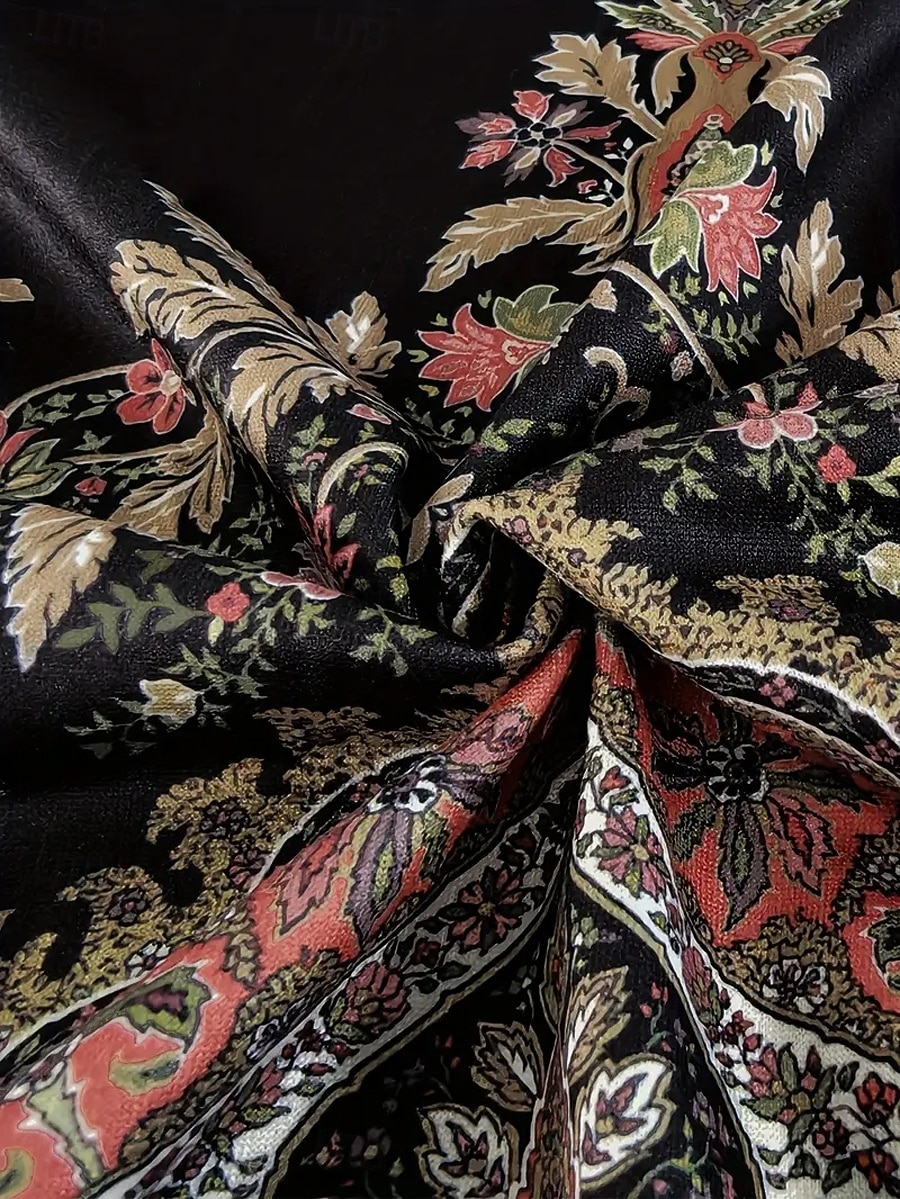 Жен. Блуза Ассиметричный Графика Геометрический принт Винтаж Повседневные На каждый день Рукав до локтя Летучая мышь Вырез под горло Обычные топы Повседневные Праздники Одежда для пляжа 2026 - $26.99 –P8