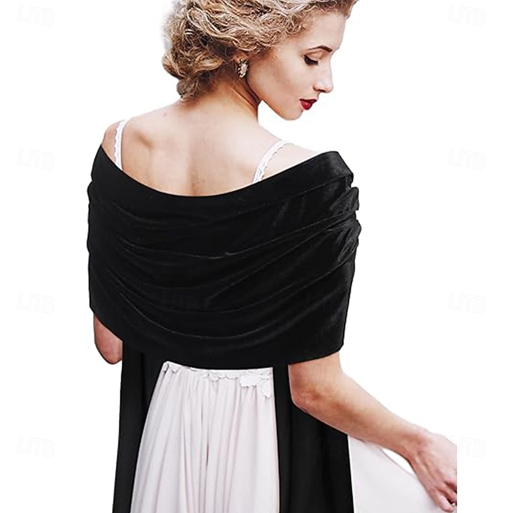 sciarpe di velluto da donna, scialli e stole per abiti da sera, scialli da sposa, sciarpe da sposa del 2025 a $39.99 –P6