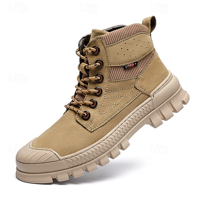 Bottines de randonnée kaki pour homme avec semelle extérieure en caoutchouc épais – chaussures d'extérieur respirantes et durables pour l'alpinisme, le travail et les voyages d'aventure de 2025 ? $54.99 –P3