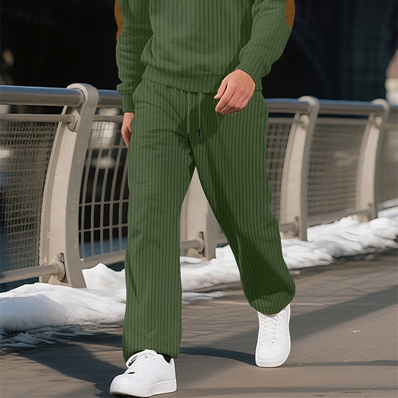 Per uomo Pantaloni da tuta Pantaloni Pantaloni della tuta a gamba dritta Coulisse Tasca Elastico in vita Semplice Comodità Sport all'Aperto Quotidiano Moda Casual Nero Verde Micro-elastico del 2025 a $18.99 –P8
