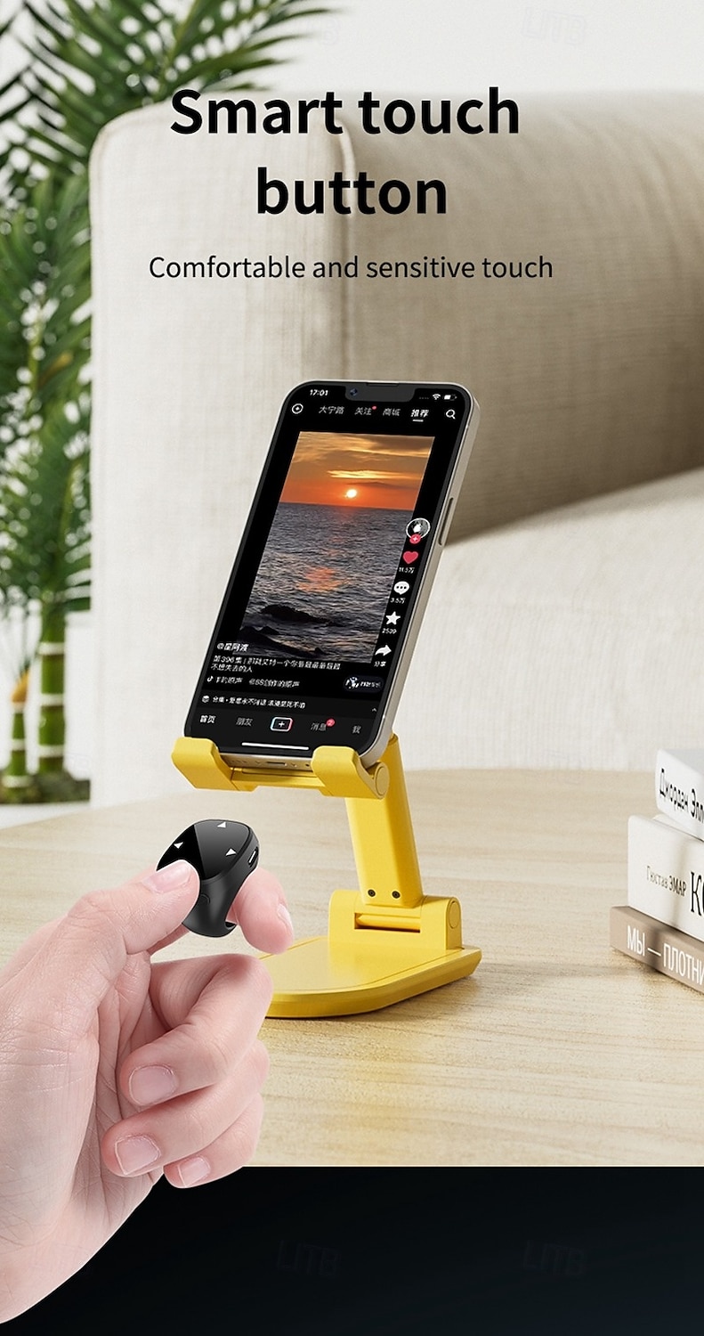 vingertop bluetooth afstandsbediening video scrollring en camera sluiter afstandsbediening 2025 - $24.99 –P7