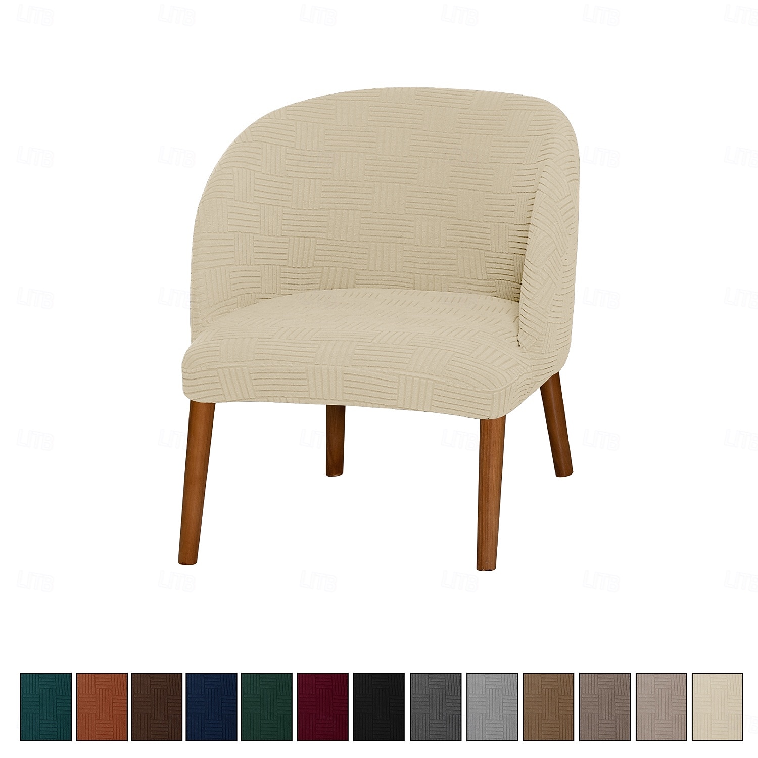 capa decorativa para cadeira com grade 5x5 e encosto alado - capa elástica para cadeiras de jantar ou de destaque de 2025 por $12.49 –P4