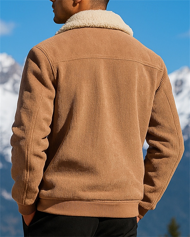 Men's Bomber Jacket Fleece Jacket Winter Outdoor Thermal Warm Fleece Jackets Full Zip Hunting Fishing Climbing Black Army Green Khaki Grey 2025 - $34.99 –P2