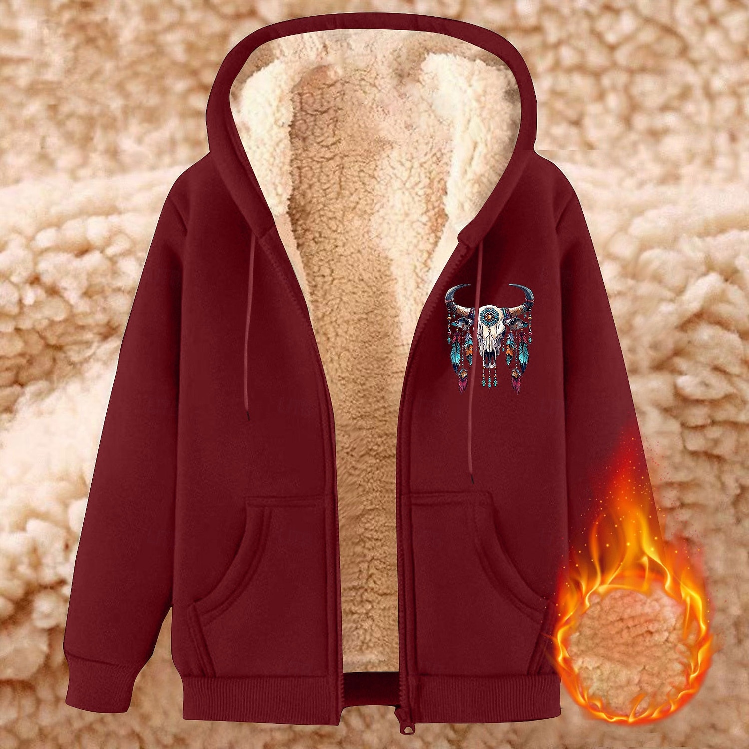 Homme Sweat à capuche zippé intégral Sweat à capuche zippé Veste en Polaire Sweat à capuche en polaire Noir Vin Bleu Marron Vert À capuche Vache Uni Impressions Graphiques Fermeture éclair Avec Poches de 2025 ? $23.99 –P2