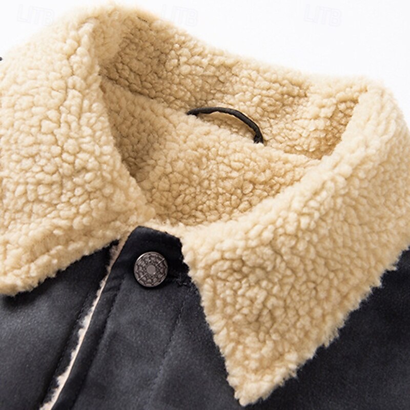 Herre Fritidsjakker Turjakke Fleece-jakke Vinter utendørs Hold Varm Topper Svart Kakifarget kaffe Grå 2025 - $55.99 –P7
