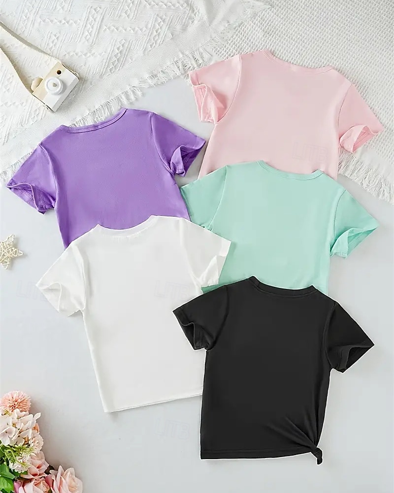 2025年 男の子用おもしろイタリアンブレインロットグラフィックTシャツ5枚セット。かわいい小さなブレインロット、サメ、靴、タイヤ、カエル、バナナ、ゴリラ、コーヒー、忍者、トレの漫画プリントが特徴の男の子用夏用半袖Tシャツ5枚セット。 コレクション – $11.99 –P2