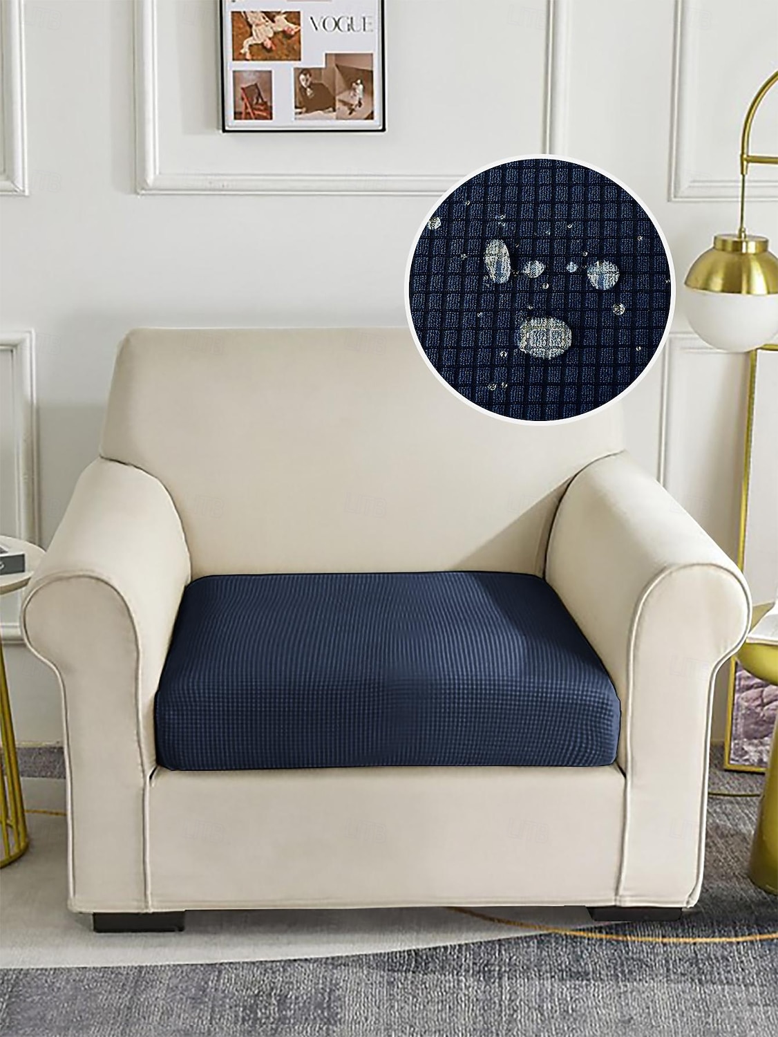 Capa de almofada de assento Floral Fios Tingidos Microfibra Capas de Sofa de 2025 por $10.99 –P1