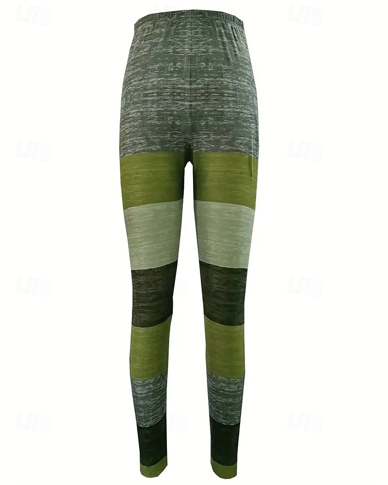 Per donna Pantaloni Leggings Leggings comodi Streetwear Casual Lunghezza intera Vita Alta Blocco di colori Elastico in vita Stampato Traspirabilità Confortevole Elasticizzato Vacanza Streetwear del 2026 a $17.99 –P2