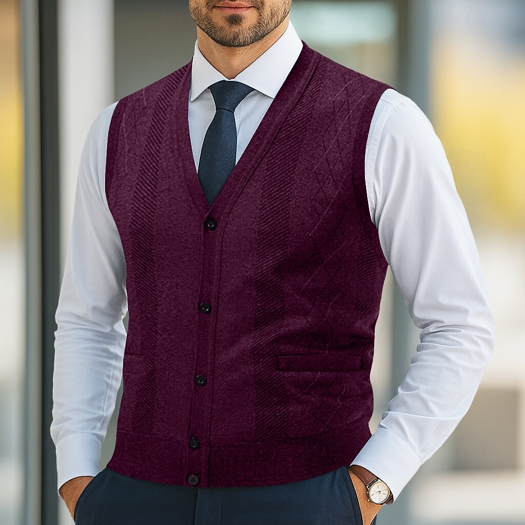 Herren Pullover Kleid Pullover Strickjacke Strickpullover Gerippt Stricken Normale Oberteile Gestrickt Gerippt Einfach V Ausschnitt Mode Schals Lässig Alltagskleidung Bekleidung Herbst Winter 2025 - $25.99 –P4