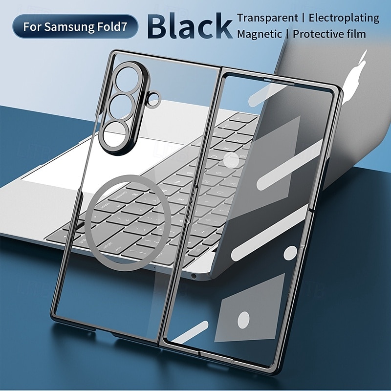 телефон Кейс для Назначение SSamsung Galaxy Z-образный сгиб 7 Z-сгиб 6 Z Fold 5 Z Fold 4 Кейс на заднюю панель Поддержка беспроводной зарядки Защита от удара Ретро Покрытие ПК 2025 - $16.99 –P10