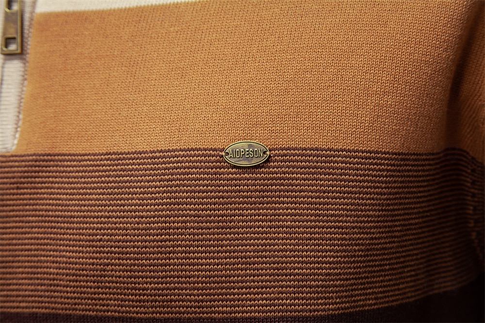 Homme Pull Tricoter Hauts Réguliers Demi-zip Bandes Rayé Col montant ancien Frais École Vacances Vêtement Tenue Printemps Automne Noir Violet S M L de 2025 ? $50.99 –P15