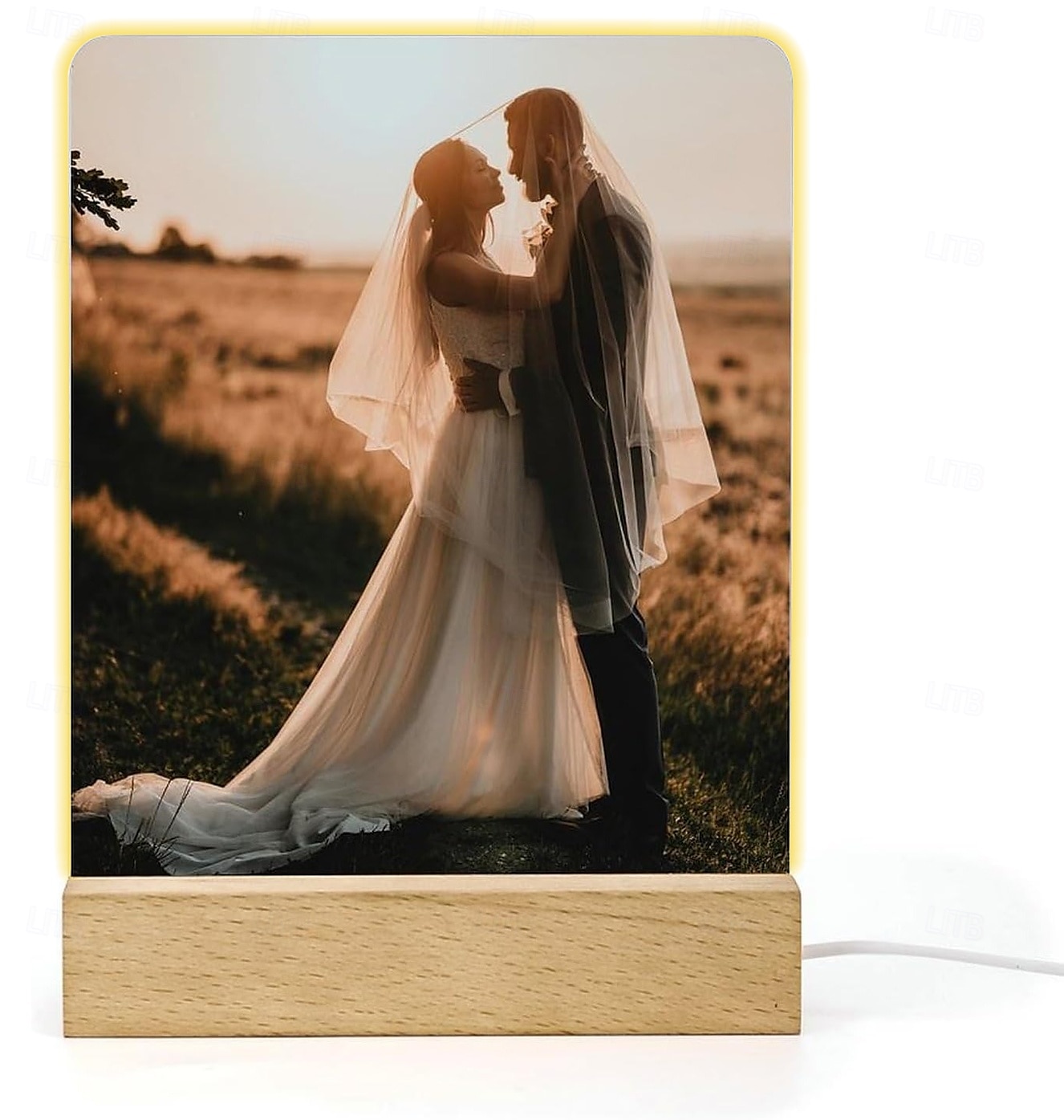 Personlig nattlys med foto, tilpasset gave, akryl LED-dekorasjon, USB-drevet, varm hvit, legg til bildet ditt, den perfekte julegave til bestevenner, elskere og familie 2026 - $16.99 –P1