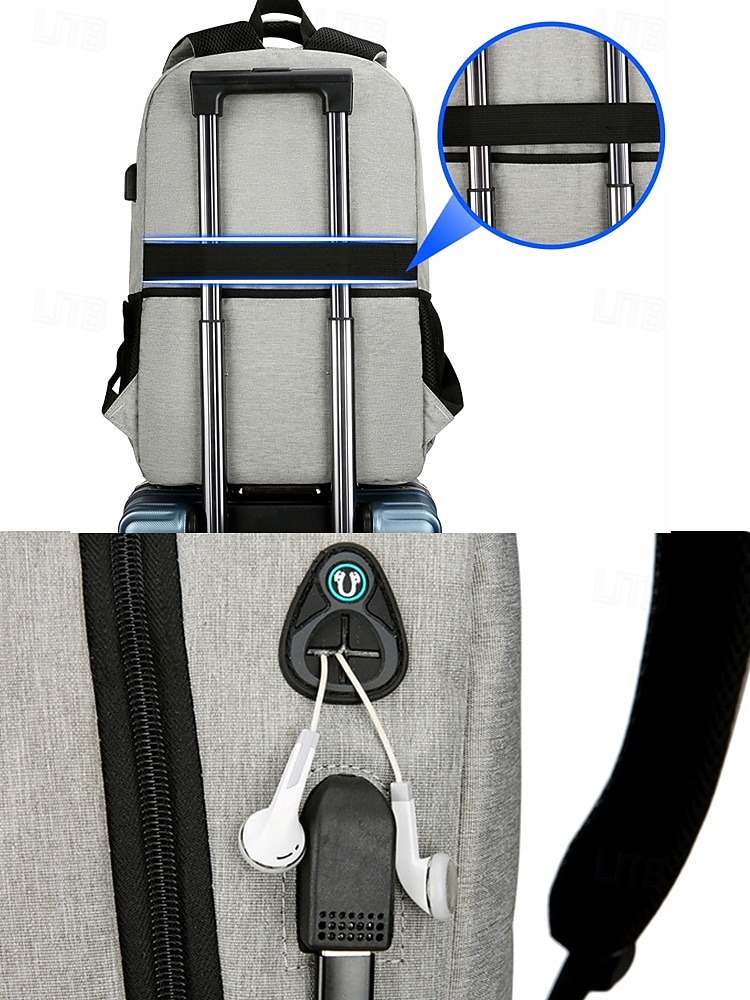 Men's Insulated Laptop Backpack with USB Charging Port - Waterproof Business Travel Bag with Lunch Compartment and Reflective Strips for Business Commuting, Outdoor Leisure Travel 2026 - $32.99 –P7