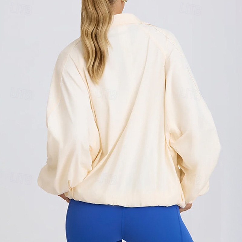 Damskie Kurtka sportowa Zamek błyskawiczny do połowy Z kieszeniami Długi rękaw Top Athleisure Jesień Solidne kolory Szybkie wysychanie Oddychający Codzienny Sportowy Bieganie Odzież sportowa Odzie 2026 - $56.99 –P13