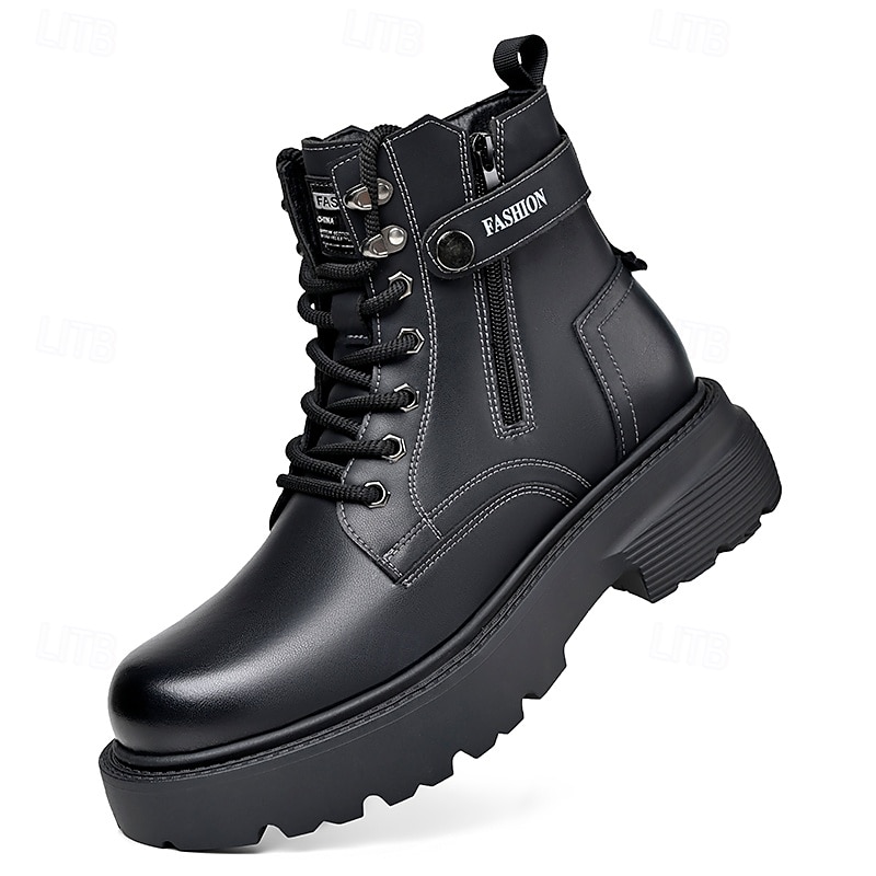 Bottines décontractées marron clair pour homme avec fermeture éclair – bottes tendance en similicuir pour les aventures en plein air et les tenues décontractées de 2025 ? $64.99 –P1