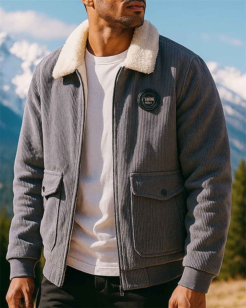 Men's Bomber Jacket Fleece Jacket Winter Outdoor Thermal Warm Fleece Jackets Full Zip Hunting Fishing Climbing Black Army Green Khaki Grey 2025 - $34.99 –P6