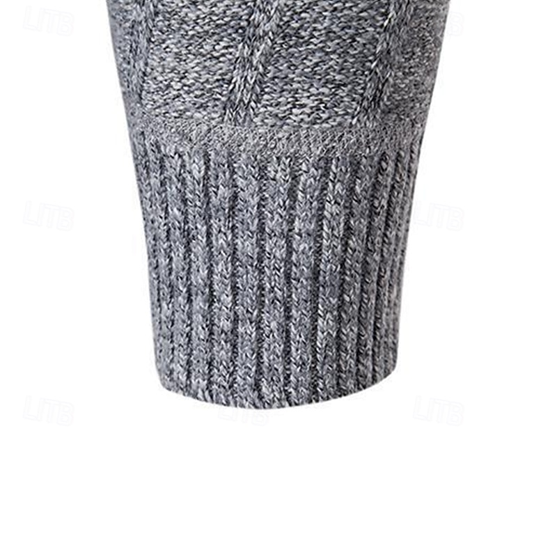 Herren Pullover Pullover mit Viertelreißverschluss Gerippt Stricken Normale Oberteile Gestrickt Schmale Passform Einfach Stehkragen Strickware Zeitgenössisch Geschäft Lässig Bekleidung Herbst Winter 2025 - $25.99 –P6