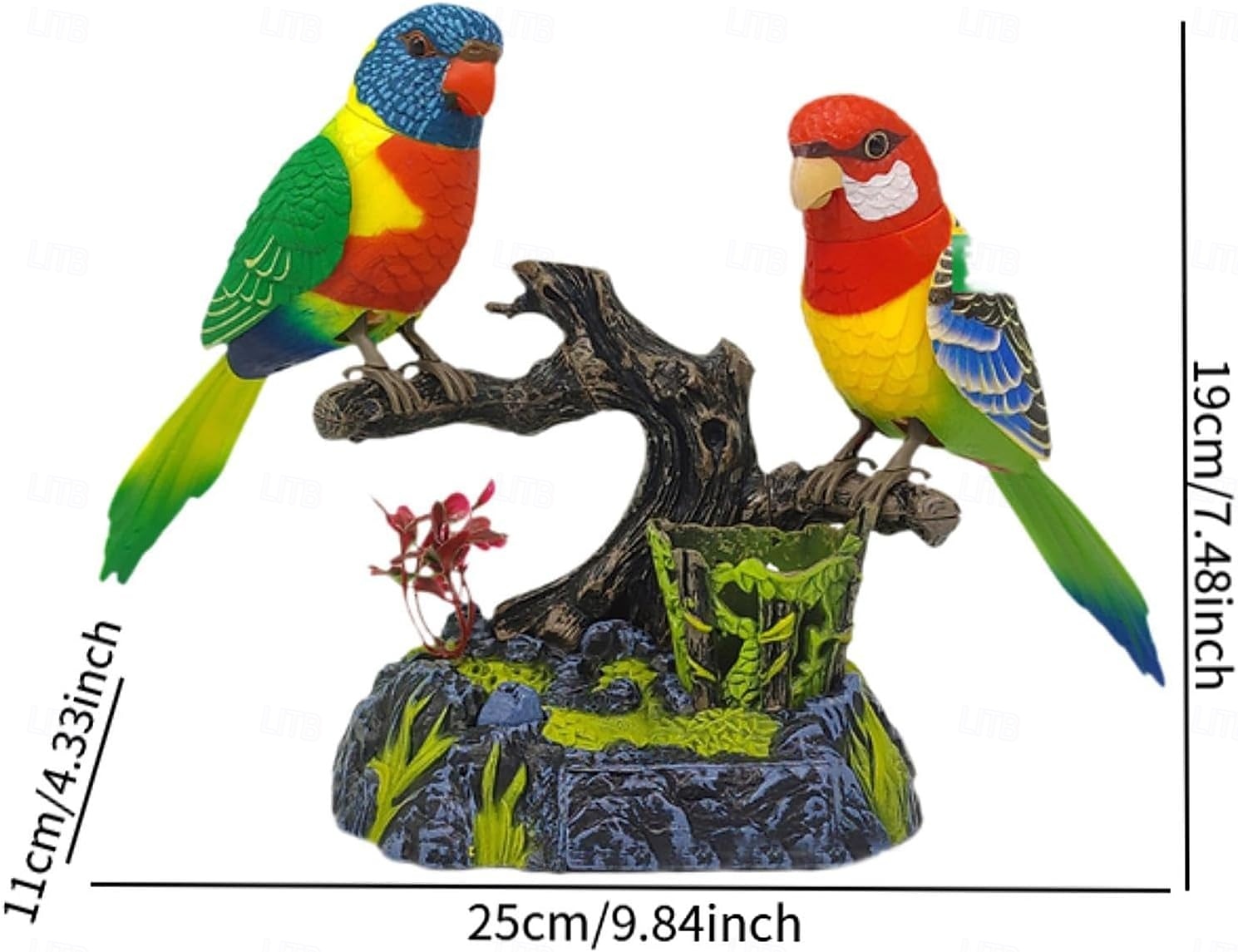 2026年 音で鳴く鳥、インタラクティブ玩具、電気鳥、話すオウム、電子ペット、オフィス、家の装飾、ペンホルダー、子供のおもちゃ  コレクション – $20.99 –P3