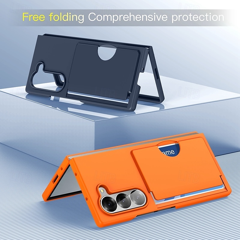 Phone Case For Samsung Galaxy Z Fold 7 Z Fold 6 Back Cover Card Slot Shockproof Retro PC 2025 - $11.99 –P6