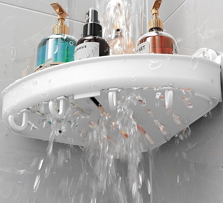 Półka prysznicowa Taili z przyssawką, wodoodporna półka prysznicowa z haczykami, ścienny organizer do łazienki na szampon, żel pod prysznic, odżywkę i mydło 2025 - $17.11 –P6