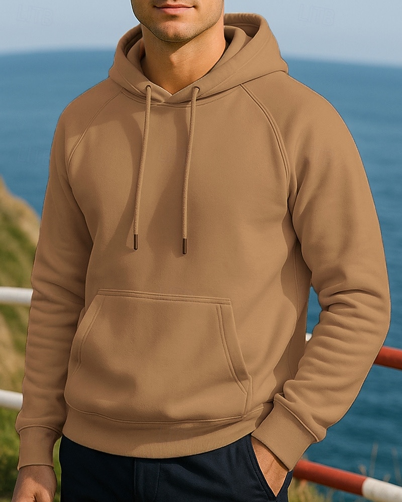 Hombre Sudadera informal Sudadera con capucha Con bolsillos Manga Larga Camiseta Ropa Deportiva Otoño Color sólido Moda Al Aire Libre Viaje Corriendo Ropa de deporte Ropa de Deporte Negro Amarillo 2025 - $21.99 –P6