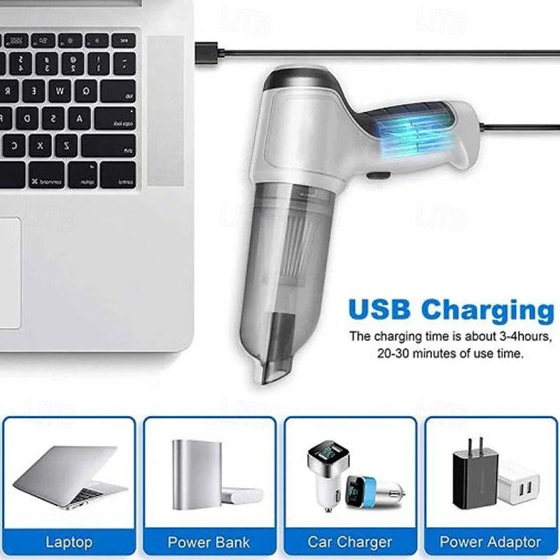 Mini aspiradora inalámbrica de mano 3 en 1, soplador de aspiradora de coche de alta succión, pequeño removedor de polvo inalámbrico portátil para limpieza interior de automóviles y uso doméstico 2026 - $34.99 –P7