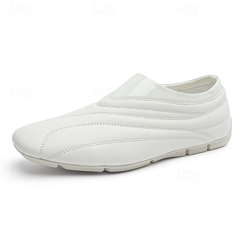 męskie białe, casualowe buty wsuwane – lekkie i wygodne trampki do codziennego chodzenia, podróży i wypoczynku 2025 - $59.99 –P1