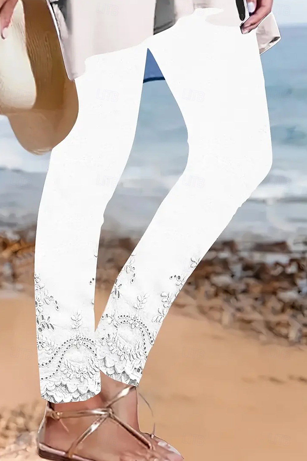 Femmes Leggings Vacances ancien Style Ethnique Longueur cheville Taille haute Fleuri Graphique Impression 3D Séchage Rapide Respirabilité Doux Élastique Extérieur Maison Décontracté Blanche Rose de 2025 ? $19.99 –P2