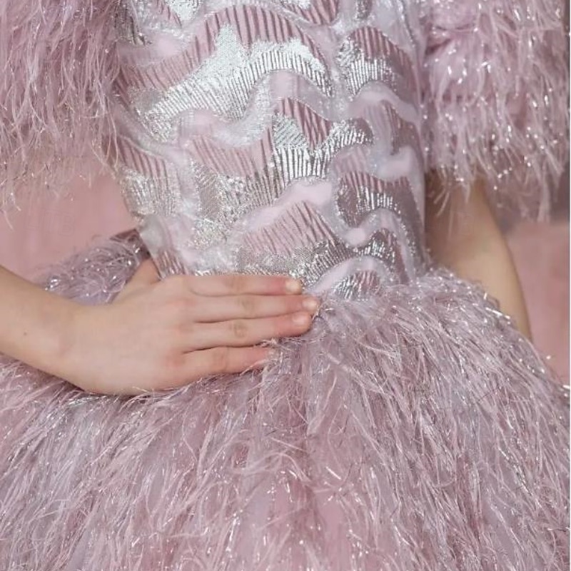 Kinder Mädchen Partykleid Einfarbig Kurzarm Leistung Netz Prinzessin Süß Netzstoff Knöchellang Etui-Kleid Tüllkleid Sommer Frühling Herbst Kinder Schwarz Weiß Rosa 2025 - $100.99 –P3