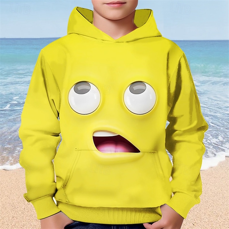 Felpa con cappuccio per ragazzi, con stampa 3D, divertente, a maniche lunghe, con stampa 3D, autunno inverno, moda streetwear, per bambini dai 4 ai 12 anni, con cappuccio, per attività all'aperto, del 2025 a $18.99 –P2