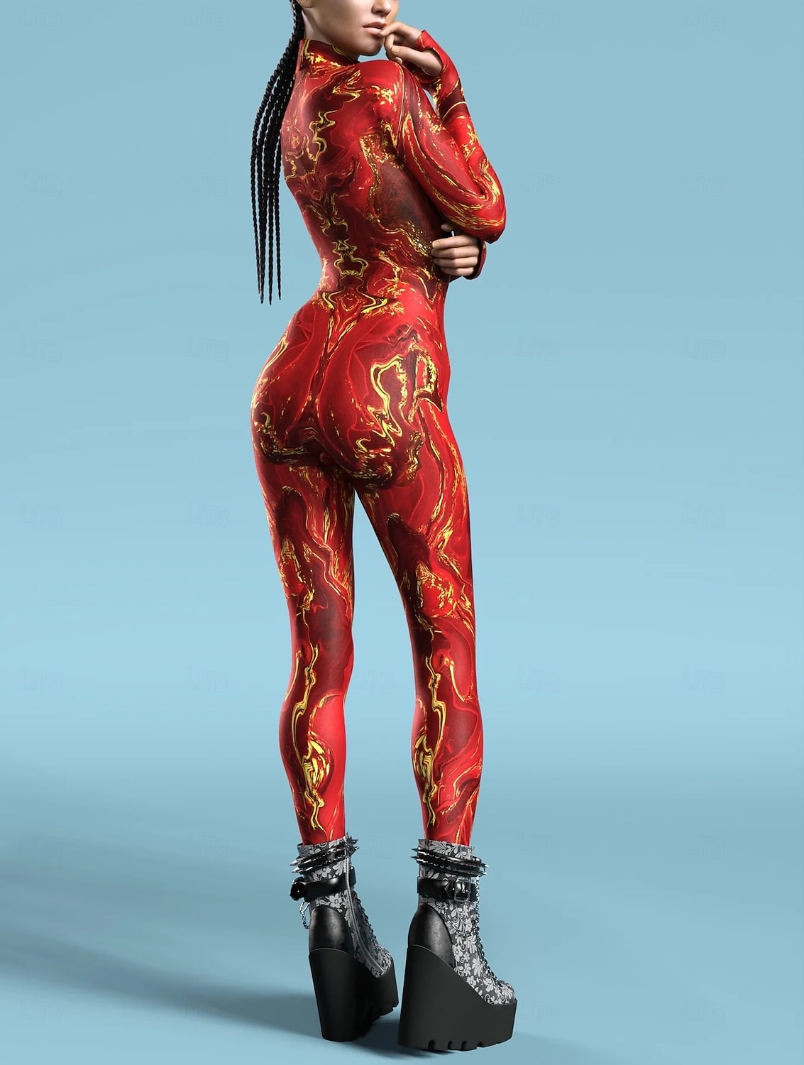 Mønstrede Zentai-drakter Cosplay kostyme Kroppsdrakt Printer Karnevalskostyme heldekkende drakter Herre Dame Gutt Sexy kostyme Halloween Kostyme til Ytelse Fest Maskerade Barne Voksne 2025 - $29.99 –P5