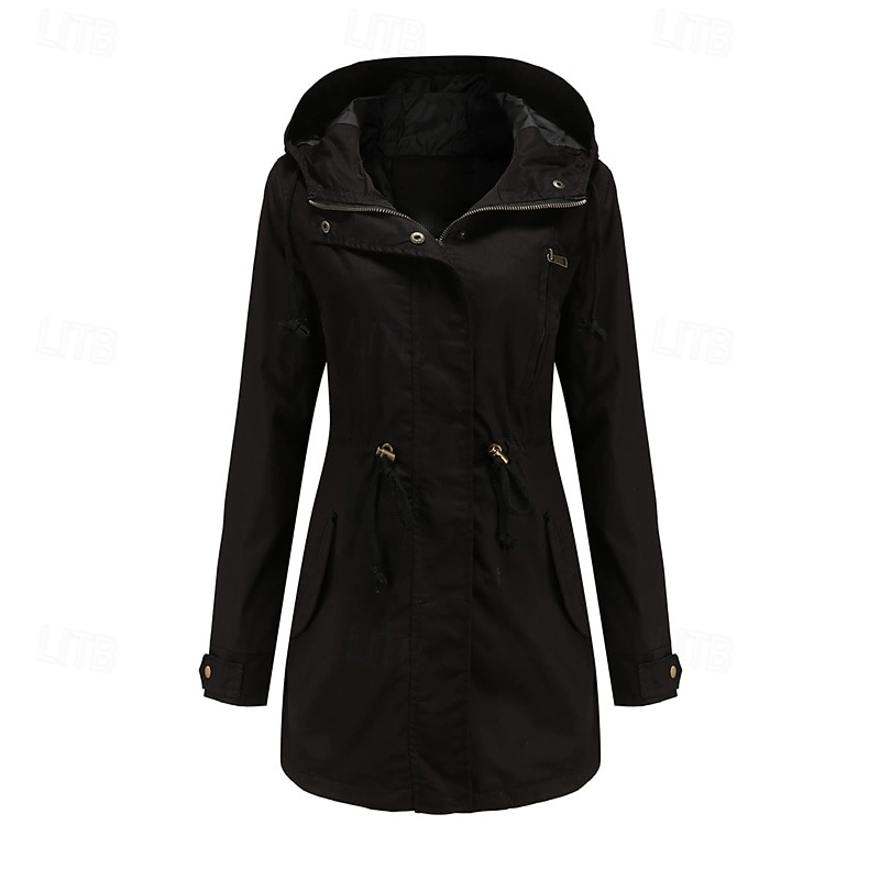 Femmes Veste Décontractée Chaud Confortable Fermeture éclair Avec Poches Mode Extérieur Uni Sortir Week-end Fermeture éclair Régulier À capuche Coupe régulière manche longue Vêtements d'extérieur de 2025 ? $35.99 –P10