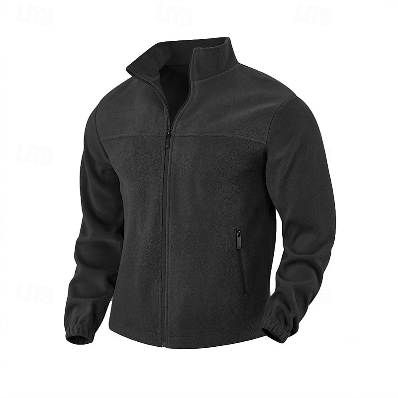 Per uomo Giacca Invernale Giacca in Pile Giacca Casual Vacanza Quotidiano Calore Termico Tasca Pile Autunno Inverno Semplice Moda Streetwear Collo alla coreana Regolare Nero Avorio Viola Arancione del 2025 a $33.99 –P9