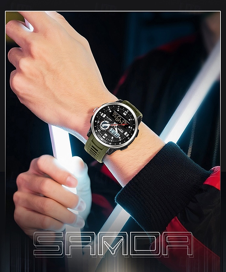 SANDA Fashion Brand Sport Electronics Watches Gift for men Outdoors Analog Digital Man Watch Luminous Waterproof Backlight Wristwatch 2026 - $35.99 –P5
