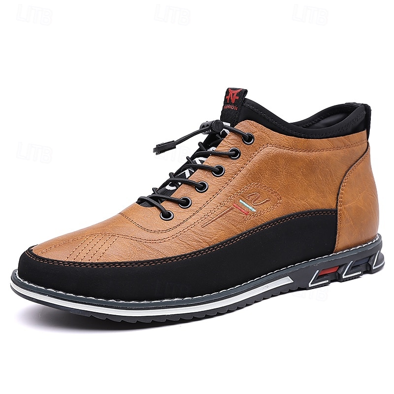 braune High-Top-Wanderschuhe für Herren – bequeme Schnürschuhe für große Füße, Reisen und lange Wanderungen 2025 - $17.99 –P4